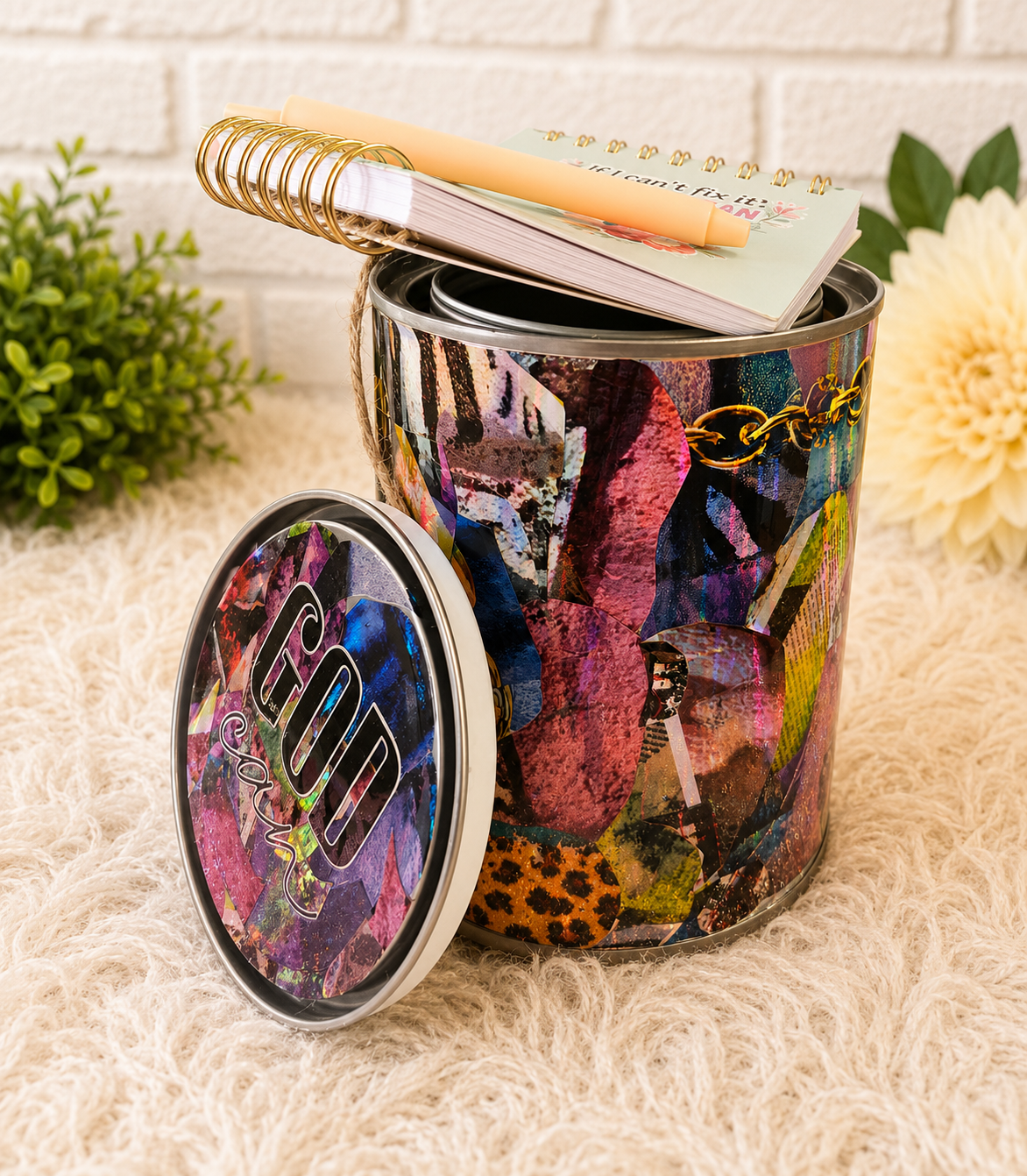 The Original God Can Gift Set™ by She Shed Designs by Debi |Handmade Faith Encouragement Gift with Notepad & Pen (#7)