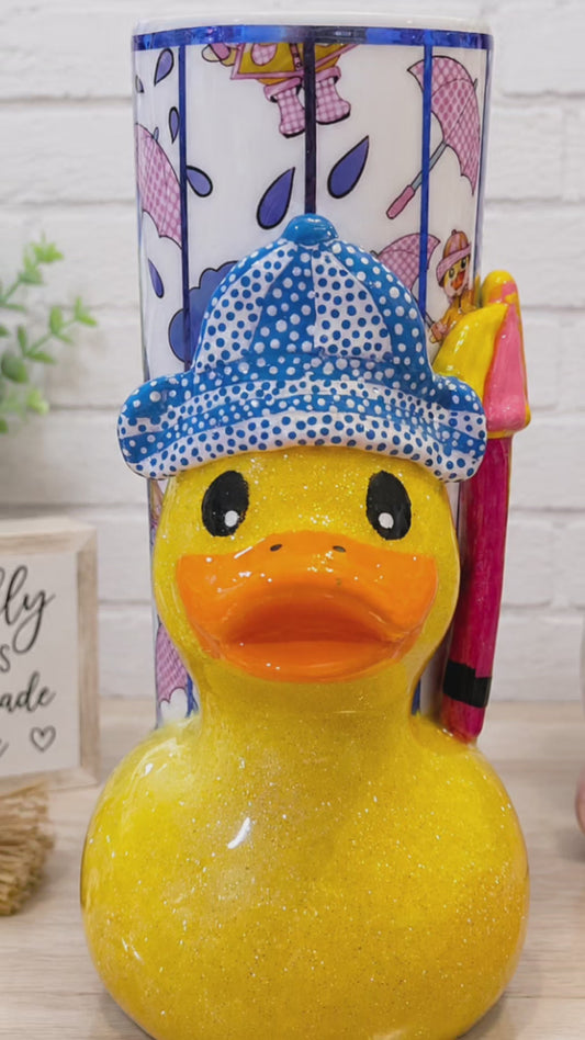 20 oz Puddle Duckie | 3D Rainy Day Duckie Tumbler