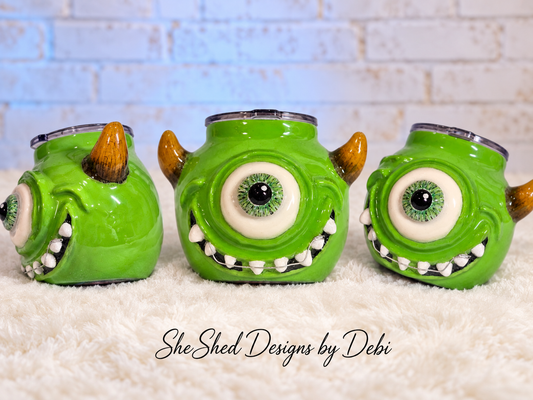 3D One-Eyed Wonder | Hand-Sculpted Monster Tumbler