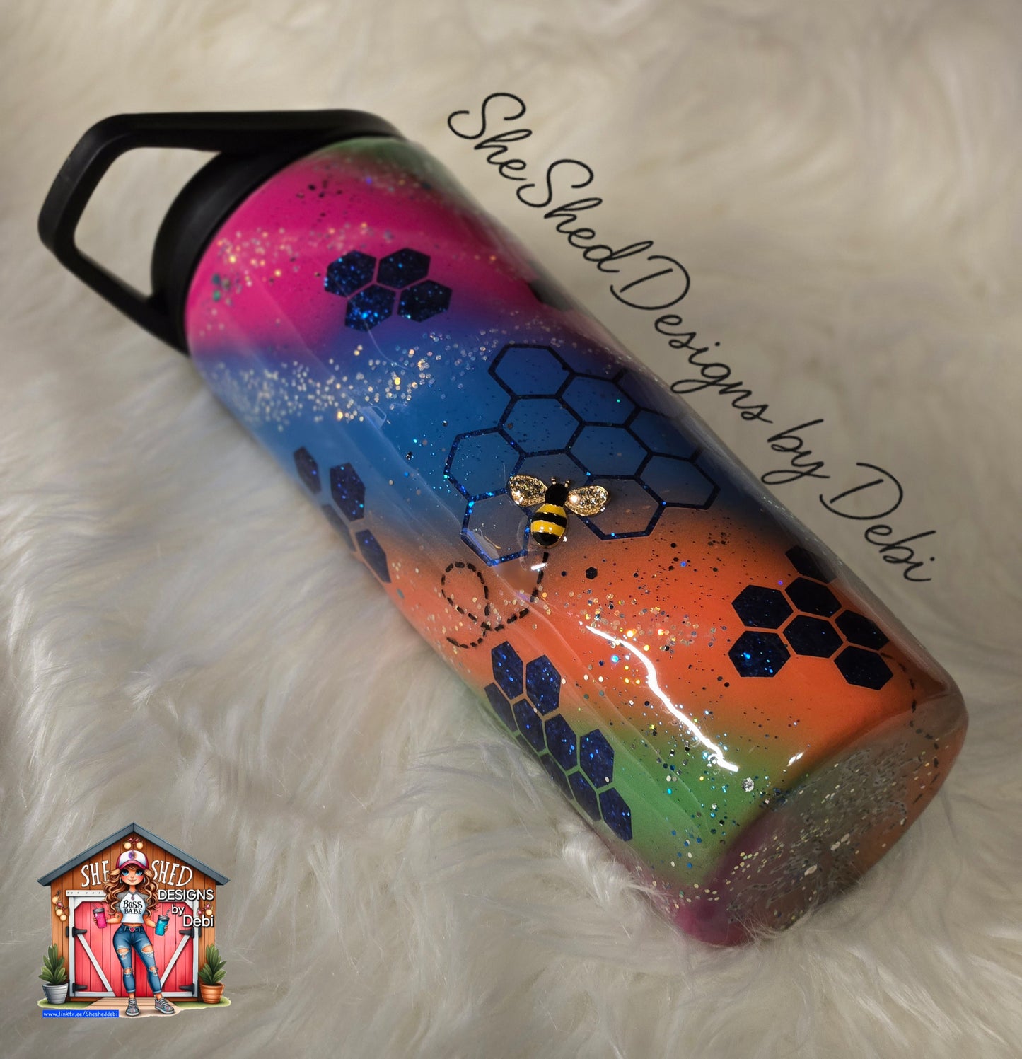 20 oz Colorful Bees Tumbler