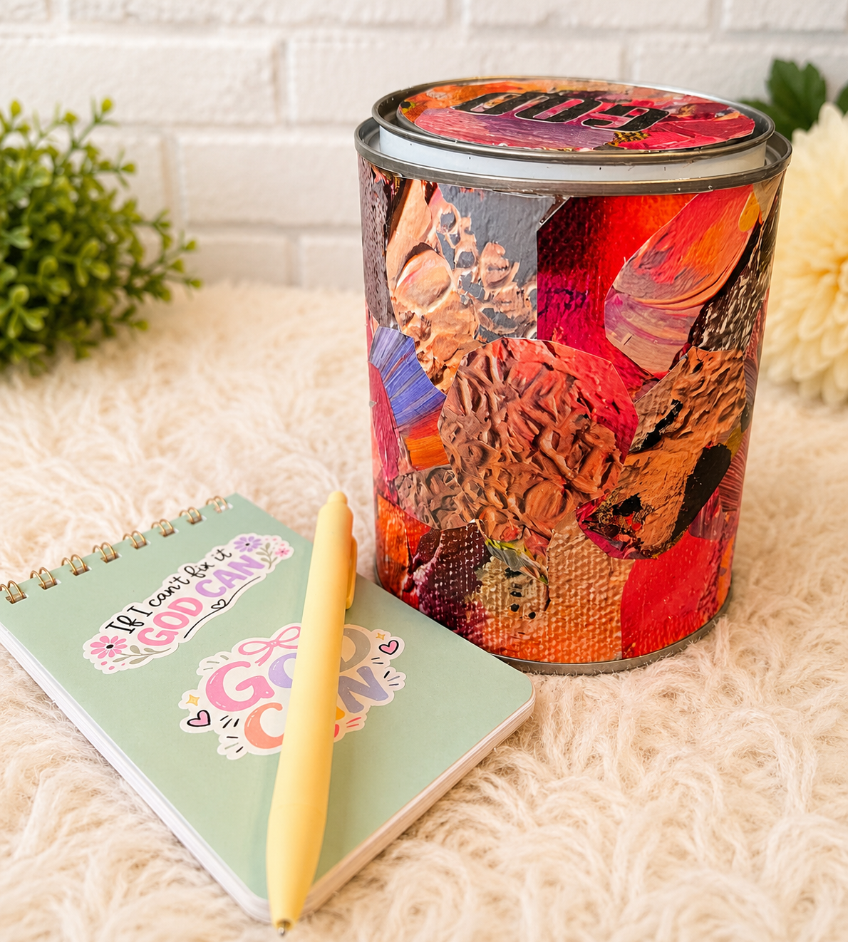The Original God Can Gift Set™ by She Shed Designs by Debi |Handmade Faith Encouragement Gift with Notepad & Pen (#5)