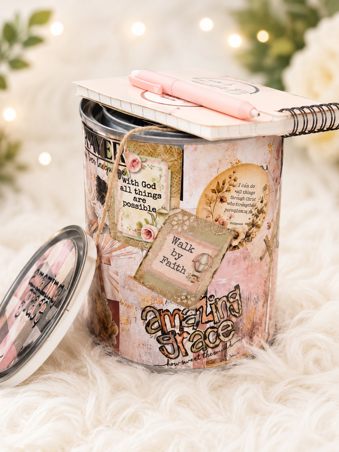 The Original God Can Gift Set™ by She Shed Designs by Debi |Handmade Faith Encouragement Gift with Notepad & Pen (#2)