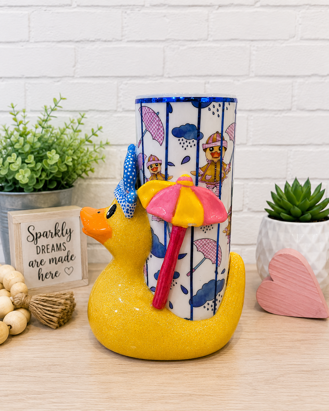 20 oz Puddle Duckie | 3D Rainy Day Duckie Tumbler