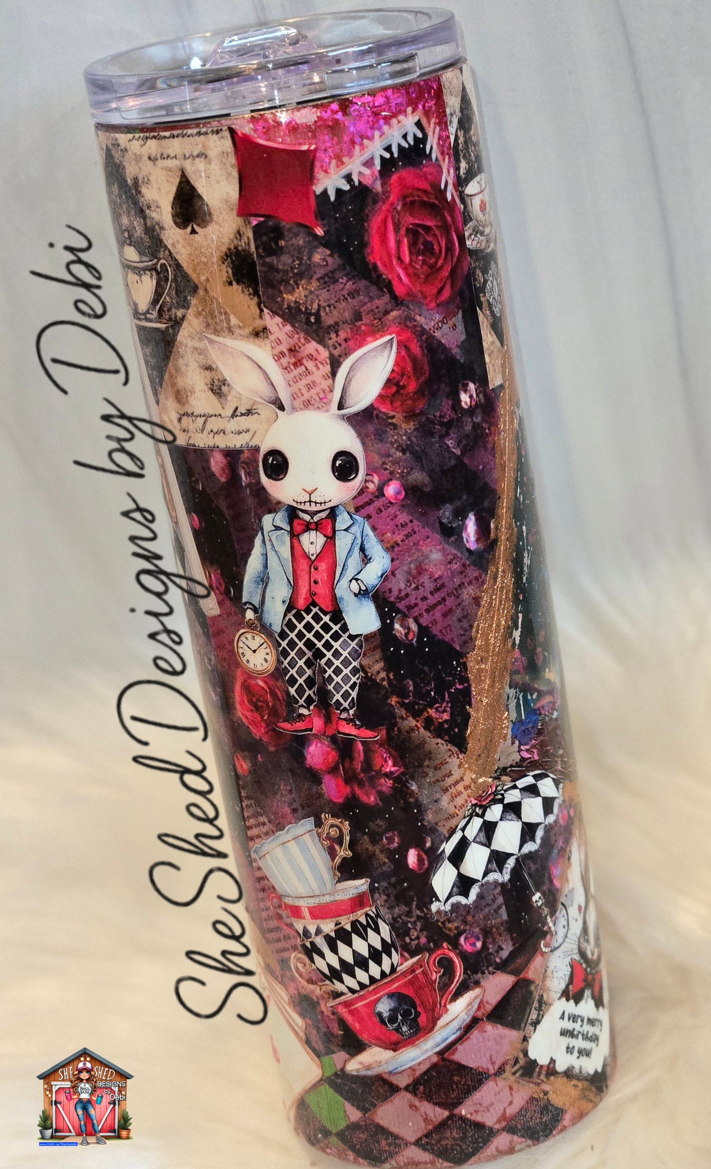 Dark Wonderland • Handplaced 30 oz Ready-to-Ship Stainless Steel Tumbler