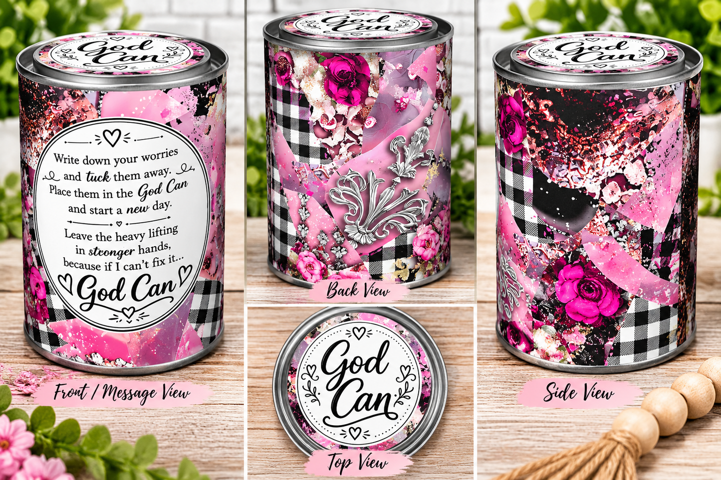 The Original God Can Gift Set™ by She Shed Designs by Debi |Handmade Faith Encouragement Gift with Notepad & Pen (#23)