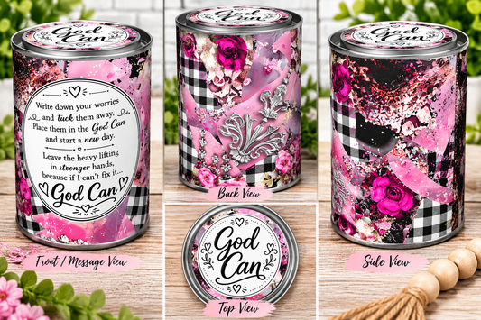 The Original God Can Gift Set™ by She Shed Designs by Debi |Handmade Faith Encouragement Gift with Notepad & Pen (#23)