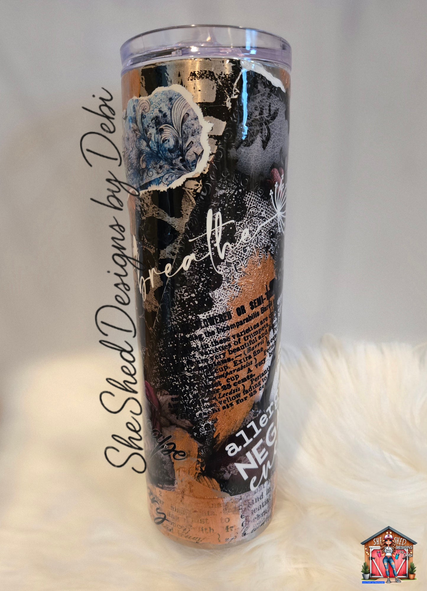 Allergic to Negative Energy • 30 oz Ready-to-Ship Stainless Steel Tumbler