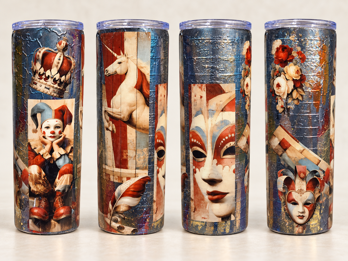 Midnight Masquerade – Handmade 32 oz Tumbler