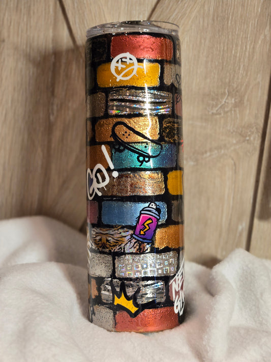 30 oz Street Art Graffiti-Style Tumbler