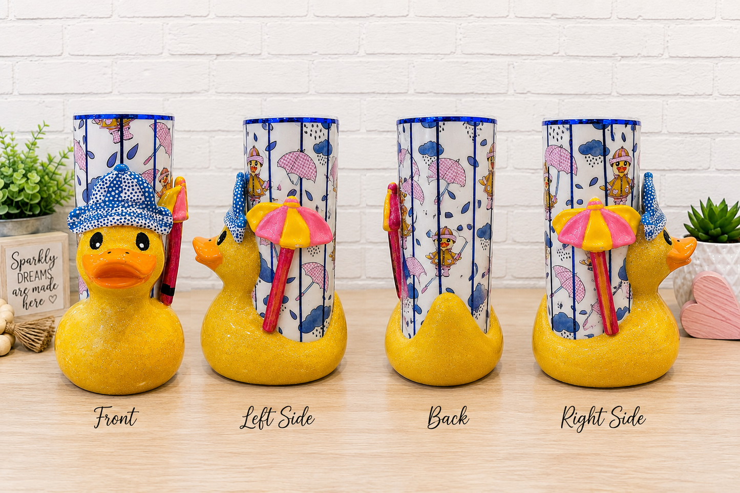 20 oz Puddle Duckie | 3D Rainy Day Duckie Tumbler