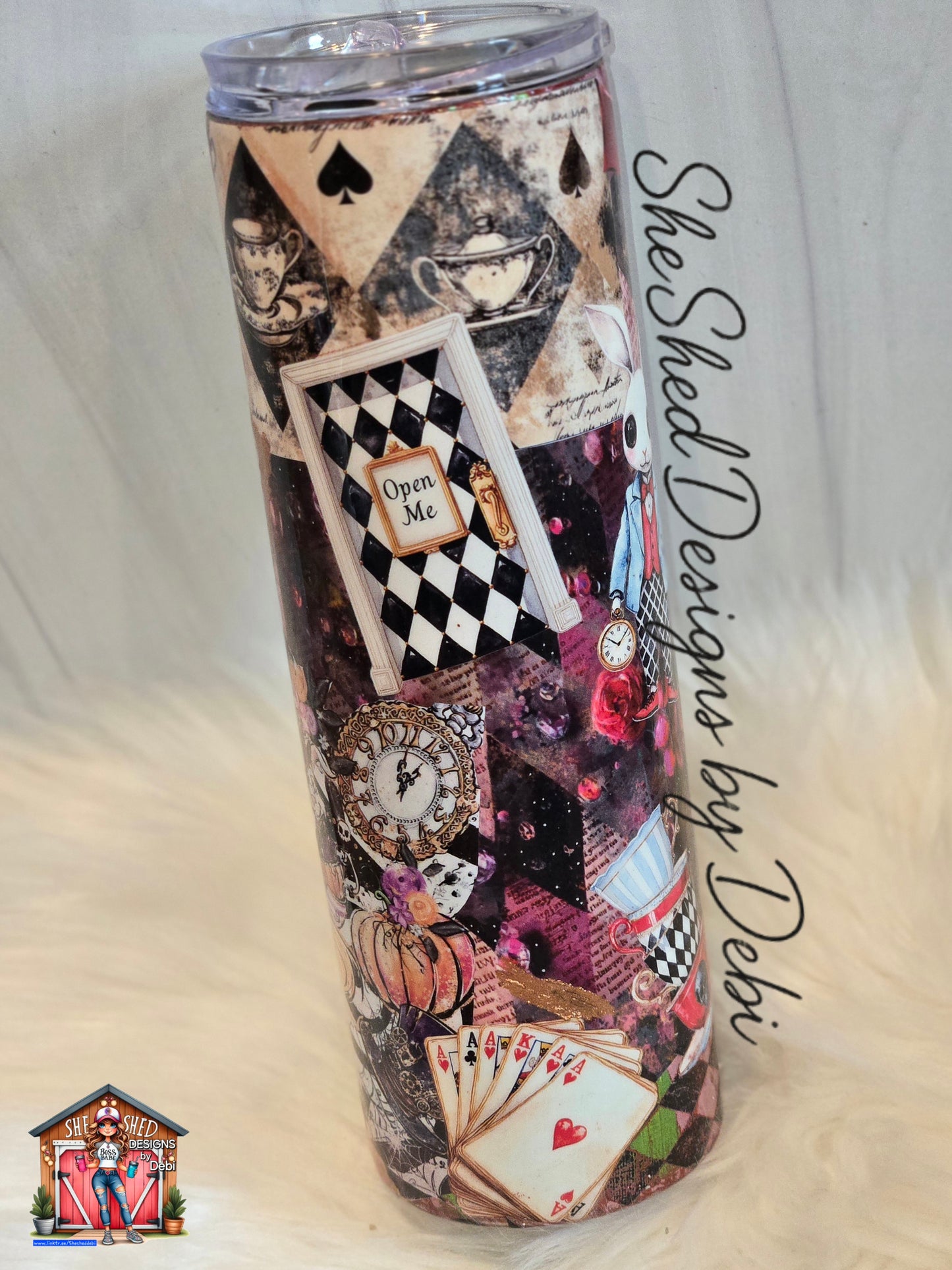 Dark Wonderland • Handplaced 30 oz Ready-to-Ship Stainless Steel Tumbler