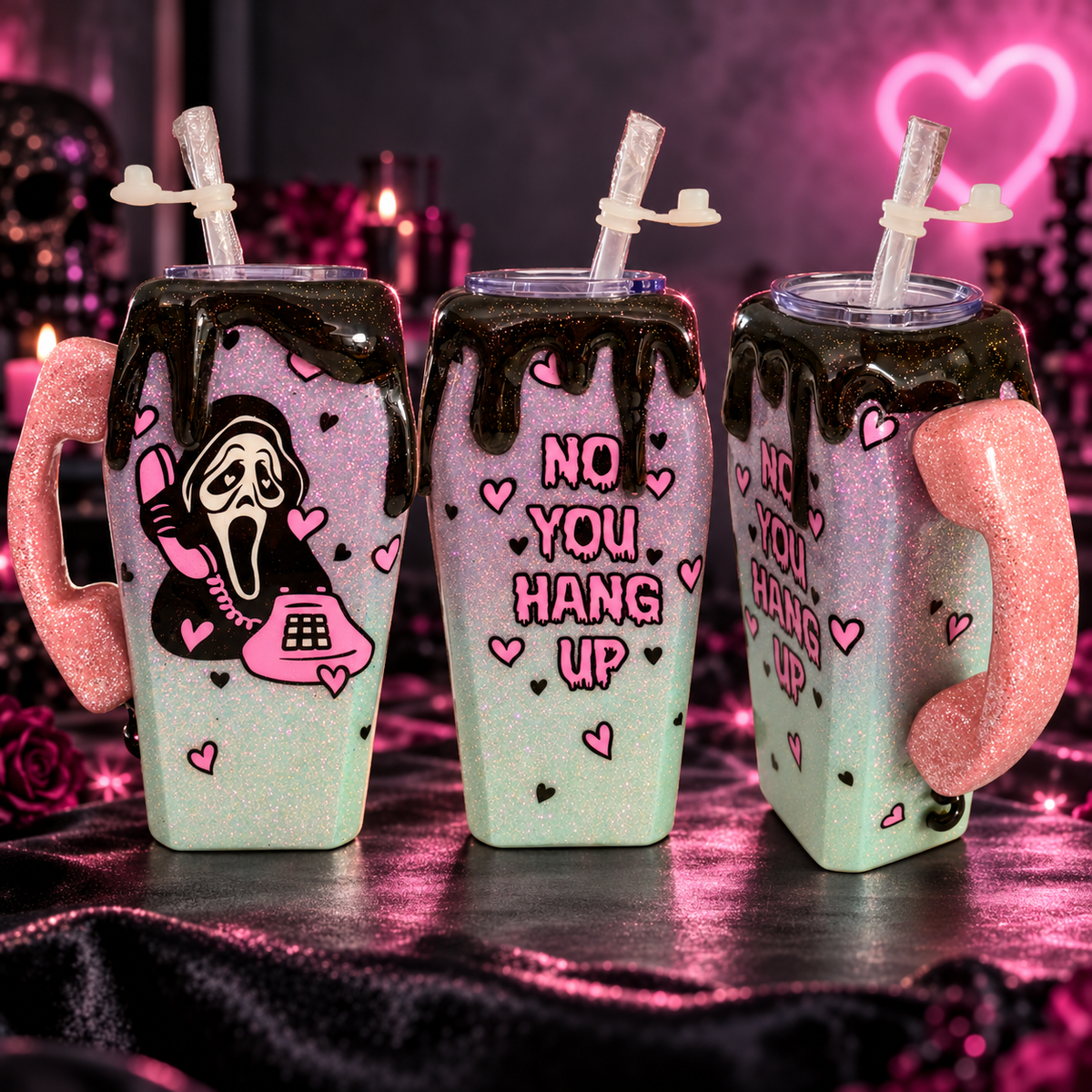 3D No You Hang Up 20oz Handsculpted Scream Inspired Tumbler