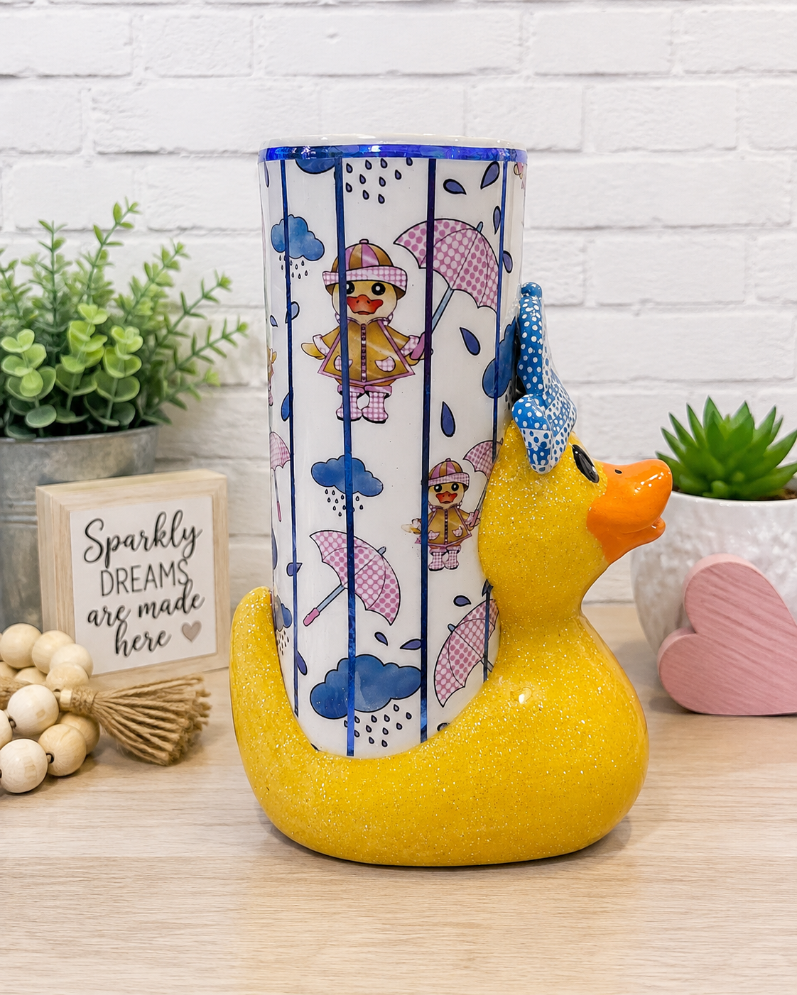 20 oz Puddle Duckie | 3D Rainy Day Duckie Tumbler