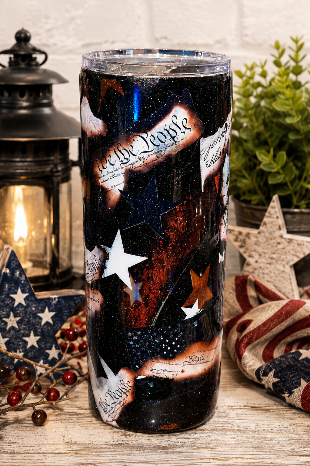 “We the People" – Distressed Americana 30oz Tumbler