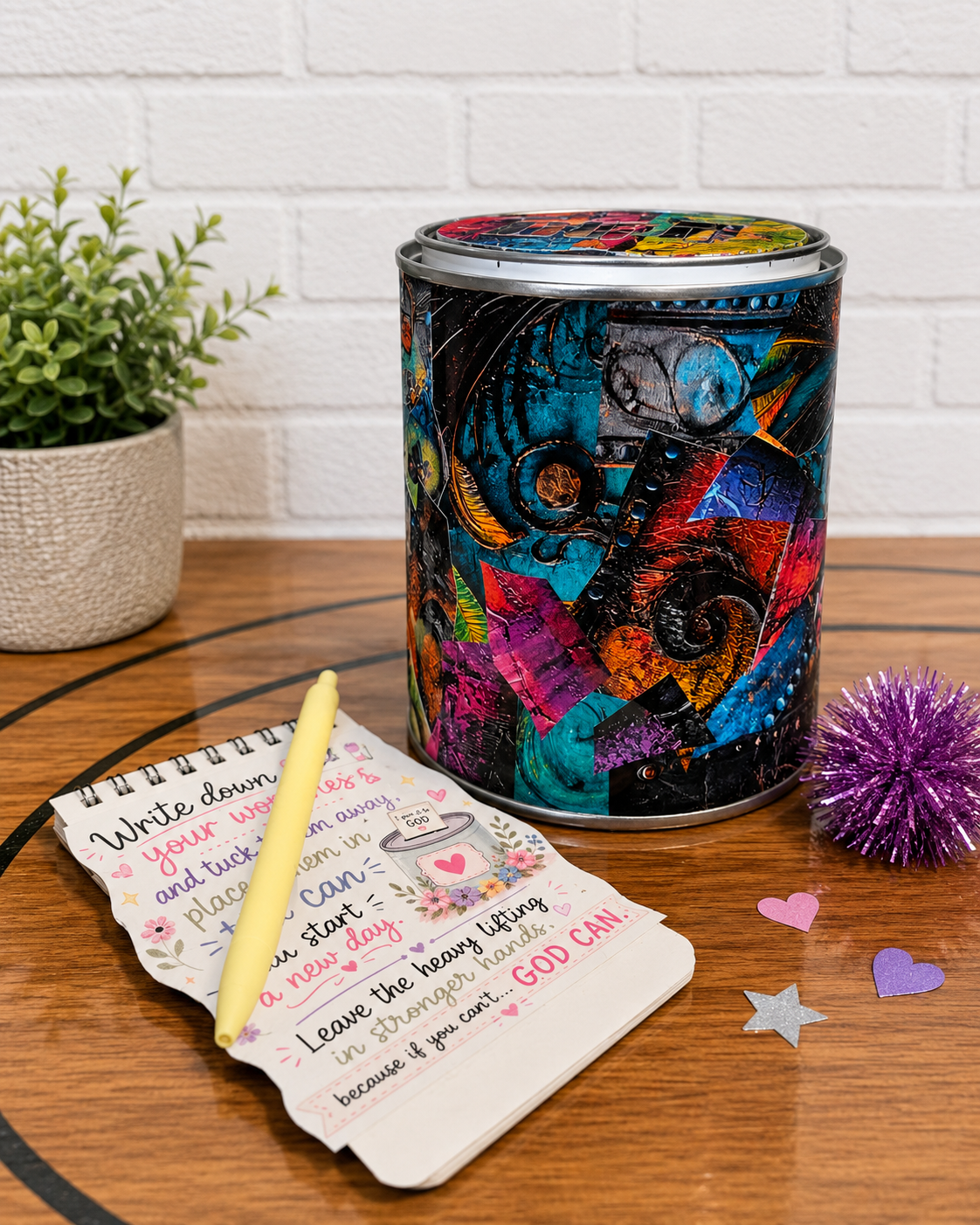 The Original God Can Gift Set™ by She Shed Designs by Debi |Handmade Faith Encouragement Gift with Notepad & Pen (#9 )