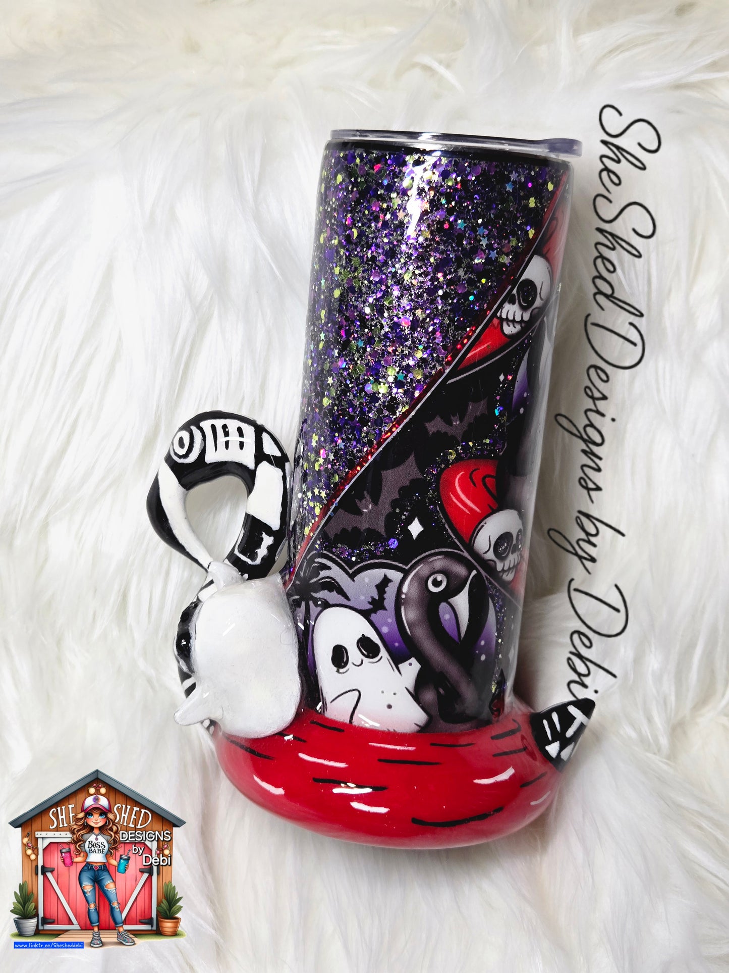 20 oz 3D Floaty Skelly Flamingo & Friends Tumbler