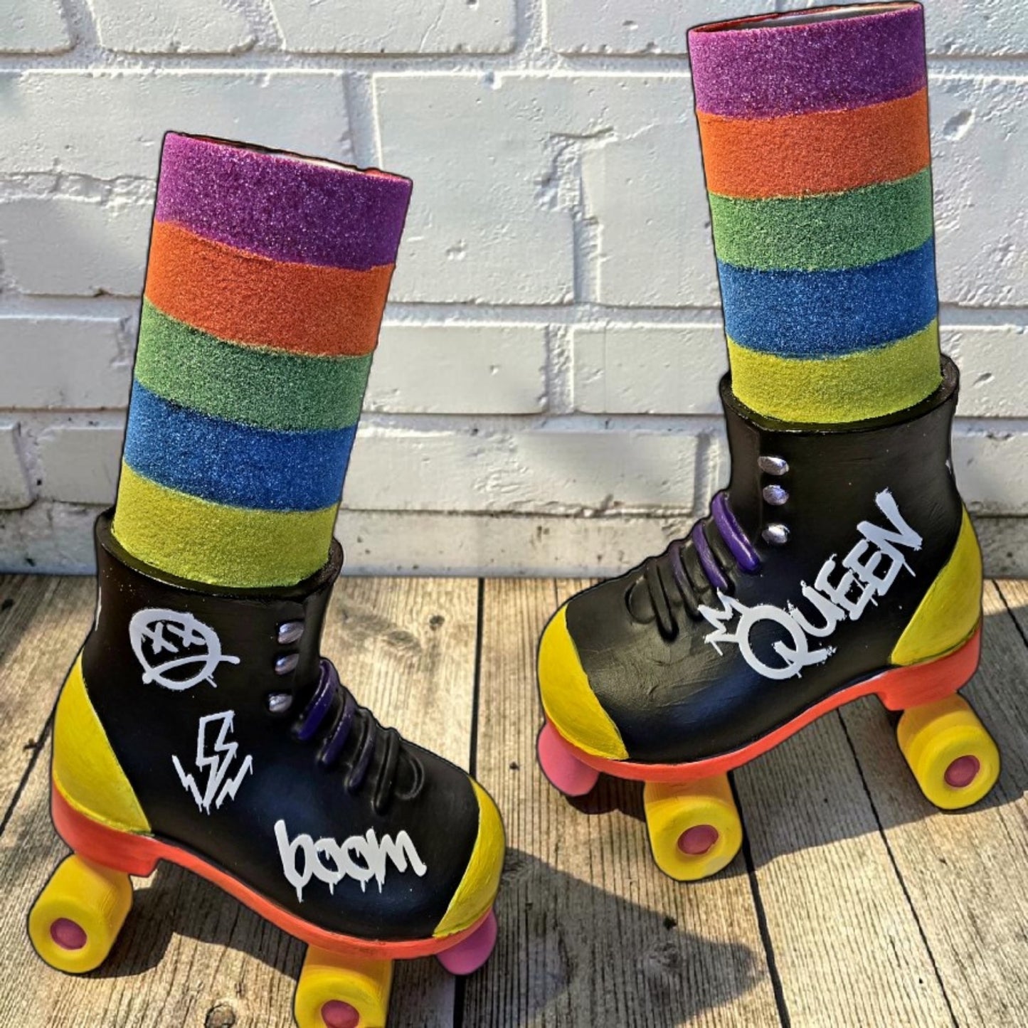 🛼 20oz 3D Neon Rebel Roller Skate Tumbler 🛼