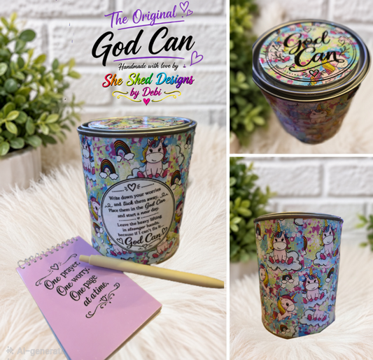 The Original God Can Gift Set™ by She Shed Designs by Debi |Handmade Faith Encouragement Gift with Notepad & Pen (#  )