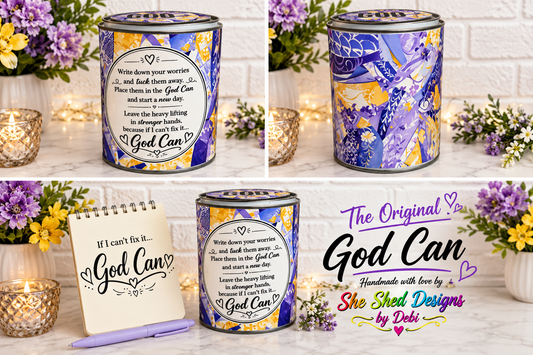 The Original God Can Gift Set™ by She Shed Designs by Debi |Handmade Faith Encouragement Gift with Notepad & Pen (#15)