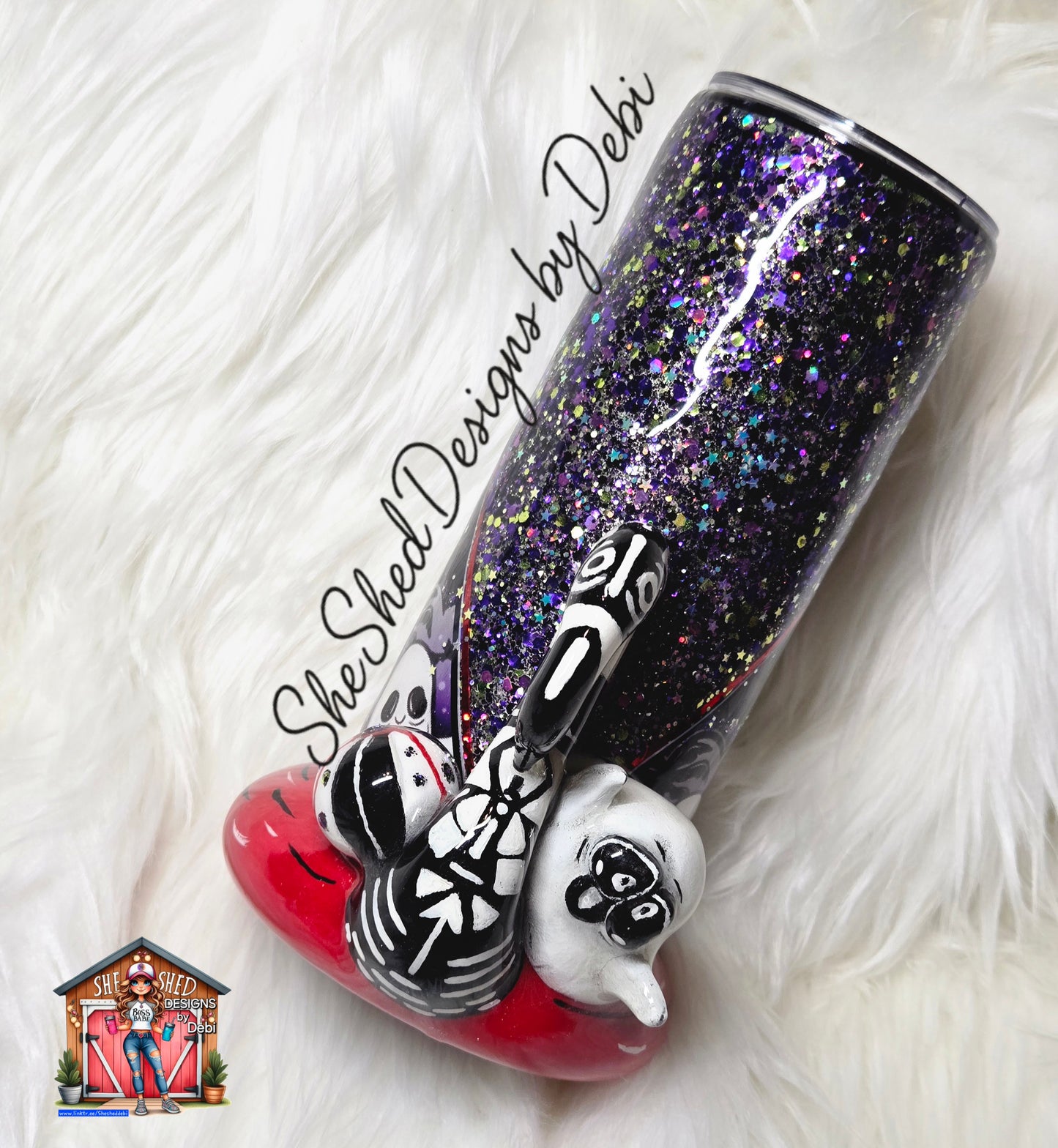 20 oz 3D Floaty Skelly Flamingo & Friends Tumbler