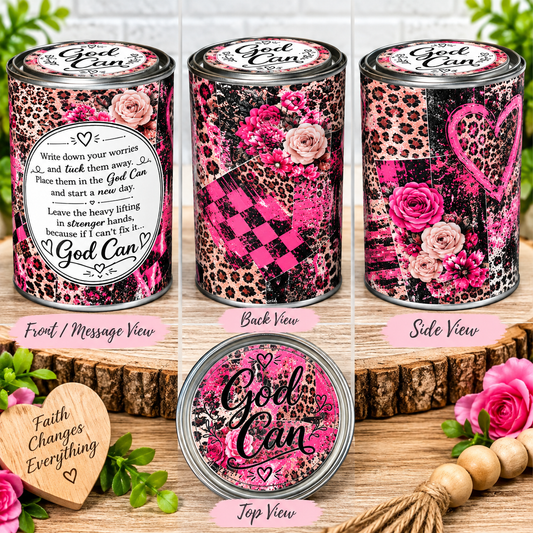 The Original God Can Gift Set™ by She Shed Designs by Debi |Handmade Faith Encouragement Gift with Notepad & Pen (#24)