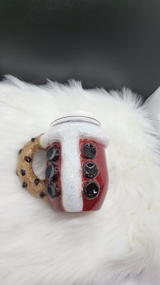 Handmade Mug, Santa, Cookie, 3D, Stainless Steel